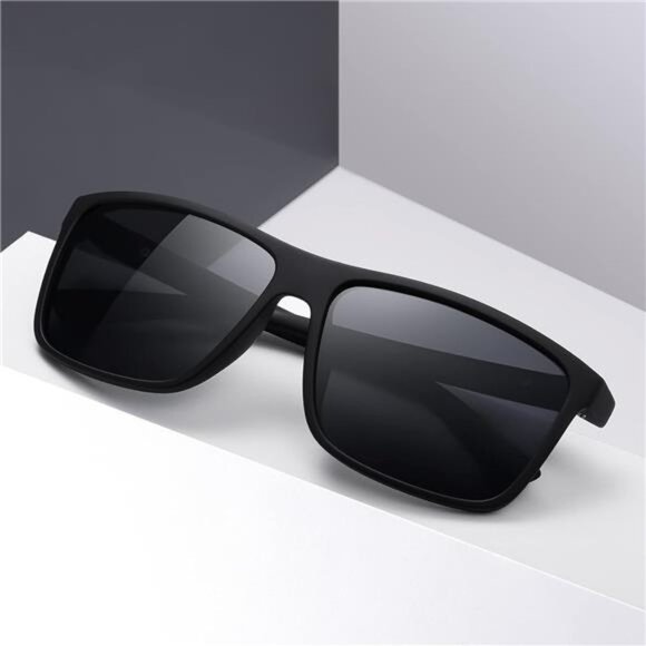 Sunglasses Men Polarized Sunglasses for Mens and Womens,Black Retro Sun Glasses - Picture 2 of 7